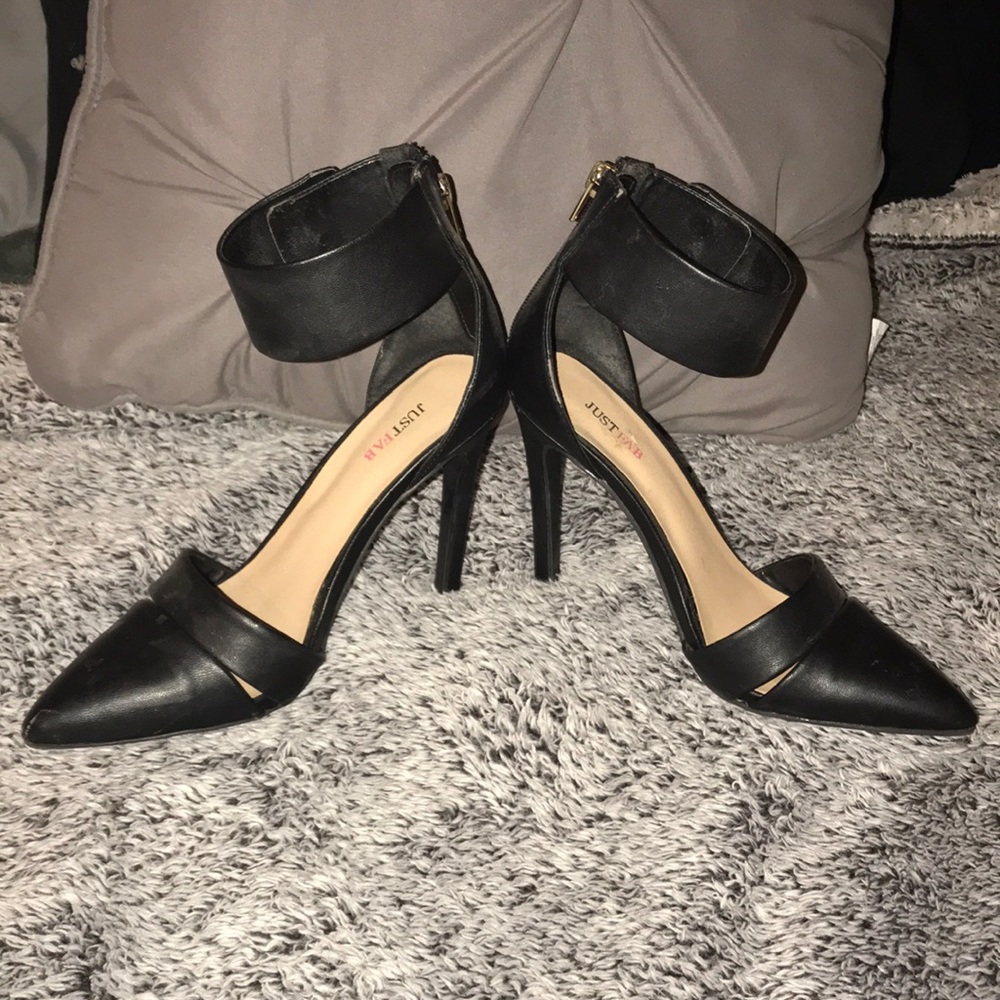 Black ankle heels